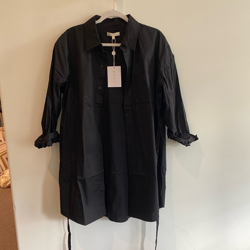 Black WAYF shirtdress